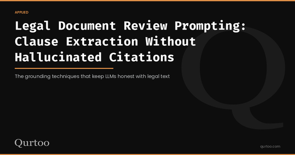 Legal Document Review Prompting: Clause Extraction Without Hallucinated Citations